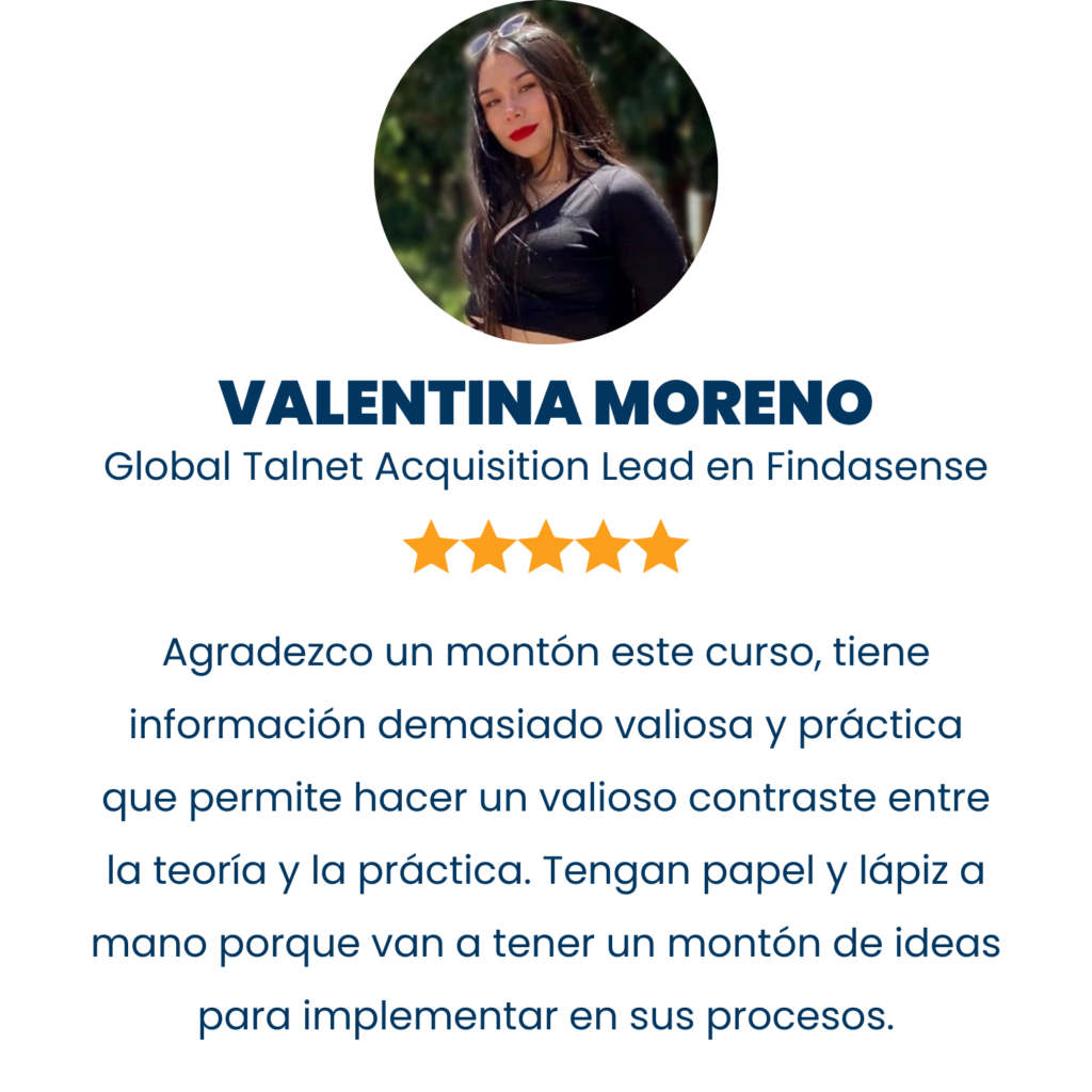Alumna del curso de Inbound Recruiting