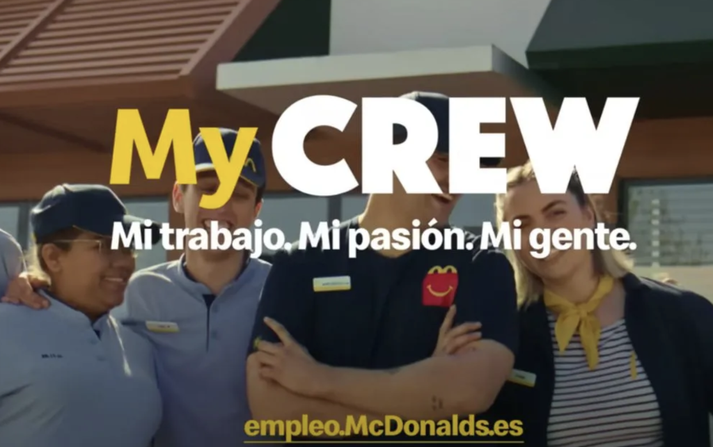 Lema de la campaña my crew, creada por MC.Donalds para crear una propuesta de valor al empleado llamativa.